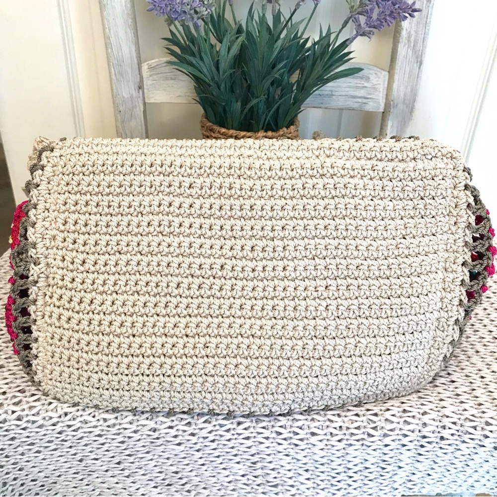 The Sak Ellis Crochet Hobo Bag Boho Granny Square NWOT - Picture 16 of 16
